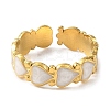 304 Stainless Steel Enamel Open Cuff Rings for Women RJEW-F166-19G-02-2