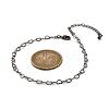 Brass Heart Link Bracelets for Women BJEW-G735-07B-5