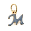 Ion Plating(IP) 304 Stainless Steel Enamel Alphabet Charms STAS-F308-02G-M-1