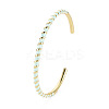Twisted Brass Enamel Cuff Bangle BJEW-T020-02H-NF-3