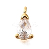 Brass Micro Pave Cubic Zirconia Pendants KK-D356-08D-G-1