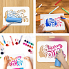 PET Hollow Out Drawing Painting Stencils DIY-WH0421-0013-4