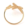 Ion Plating(IP) 304 Stainless Steel Starfish Open Cuff Rings for Women RJEW-Z057-09G-3