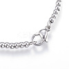 Tarnish Resistant 304 Stainless Steel Ball Chain Bracelets STAS-J023-10P-3