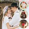 10Pcs 10 Colors Silk Cloth Flower DIY-NB0011-03-3