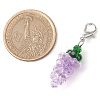 Grape Glass Pendant Decoration HJEW-JM02594-3