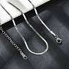 Non-Tarnish 304 Stainless Steel Herringbone Chain Necklace for Women NJEW-G097-02P-2
