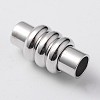 Column Brass Magnetic Clasps with Glue-in Ends KK-F358-03-A-NR-2