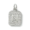Rack Plating Brass Micro Pave Clear Cubic Zirconia Charms KK-G501-01N-P-1