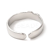 Non-Tarnish 201 Stainless Steel Open Cuff Ring RJEW-E063-45P-3