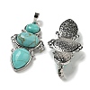 Synthetic Green Turquoise Pendants G-Q158-04M-2