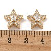 Brass Micro Pave Cubic Zirconia Beads KK-U037-08G-01-3