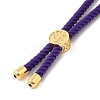 Twisted Nylon Cord Silder Bracelets DIY-B066-03G-03-3