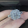 Brass Micro Pave Cubic Zirconia Finger Rings for Women FS-WG4C4EA-09-1