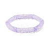 6Pcs 6 Color Jelly Color Acrylic Curved Tube Beaded Stretch Bracelets Set BJEW-JB07979-4