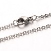Non-Tarnish 304 Stainless Steel Cable Chain Necklaces NJEW-M124-02P-01-1