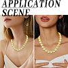 1Pc Zinc Alloy Pave Square Clear Glass Tennis Necklaces for Womem NJEW-SP0001-07G-7