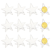 12 Sets Star Transparent Acrylic Commemorative Coin Display Easel Stands ODIS-FG0001-72-1