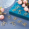 10Sets 5 Styles Brass Toggle Clasps KK-TA0008-80-4