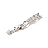 Bowknot Rack Plating Brass Clear Cubic Zirconia Watch Band Clasps LS-ZIRC-H125-19P-3