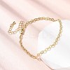 Brass Link Chain Bracelet for Women BJEW-A065-07G-1