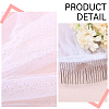 Glittered Long Mesh Tulle Bridal Veils with Combs OHAR-WH0025-14-4