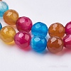 Natural Agate Beads Strands G-G580-6mm-18A-6