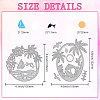 Beach Theme Carbon Steel Cutting Dies Stencils DIY-WH0309-1992-2