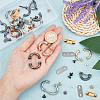 24 Sets 3 Colors Aluminum Alloy Bag Hanger D Buckles FIND-WR0003-74-2