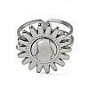 Sun 304 Stainless Steel Open Cuff Rings STAS-Z060-08P-05-2