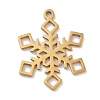 Christmas Theme 304 Stainless Steel Pendants STAS-R003-04G-04-1
