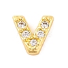 Rack Plating Brass Micro Pave Cubic Zirconia Cabochons KK-F874-04G-V-1