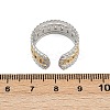 304 Stainless Steel Double Color Cuff Rings RJEW-S635-01GP-14-5