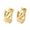 Rack Plating Brass Criss Cross Hoop Earrings for Women EJEW-B014-15G-3