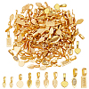 200Pcs 10 Styles Alloy Glue-on Flat Pad Bails FIND-PH0020-15-1