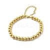 304 Stainless Steel Beaded Bracelets for Women BJEW-P348-01D-G-4