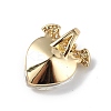 Real 18K Gold Plated Rack Plating Brass Micro Pave Clear Cubic Zirconia Pendants KK-C015-10G-03-3
