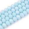 Opaque Solid Color Imitation Jade Glass Beads Strands LS-EGLA-A044-P8mm-D06-1
