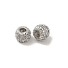 Rack Plating Brass Micro Pave Cubic Zirconia Beads KK-S366-16P-02-3