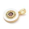 Brass Micro Pave Cubic Zirconia Pendents KK-M303-02G-01-2