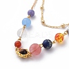 Universe Galaxy The Nine Planets Guardian Star Double Layer Necklaces NJEW-JN02552-4