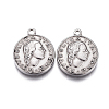 Tarnish Resistant 304 Stainless Steel Coin Pendants LS-STAS-F207-09P-1