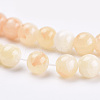 Natural Dyed Yellow Jade Gemstone Bead Strands G-R271-6mm-Y17-2