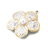 Flower 304 Stainless Steel Pendants STAS-M123-01PG-2