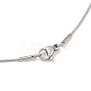 Tarnish Resistant Trendy Unisex 201 Stainless Steel Snake Chain Necklaces NJEW-L043-06P-2
