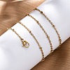 PVD Vacuum Plating 304 Stainless Steel Cable Chains Necklaces MAK-L015-41G-4