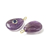 Natural Amethyst Pendants G-H318-04G-05-2