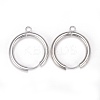 201 Stainless Steel Huggie Hoop Earring Findings STAS-P283-01K-S-3