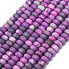 Dyed Natural Map Stone Beads Strands G-P575-A21-8x5mm-02-2
