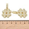 Brass Micro Pave Cubic Zirconia Pendants KK-P345-17G-05-3